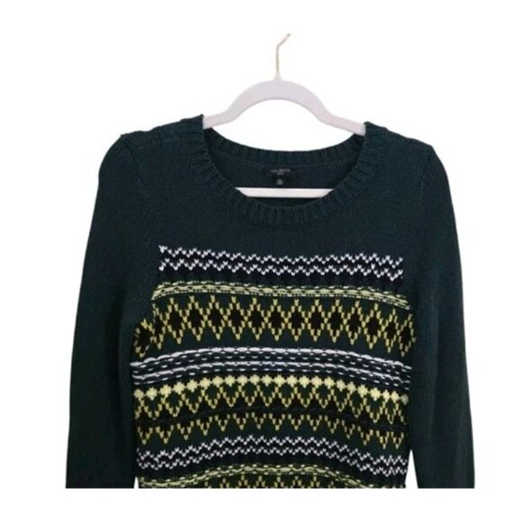 Talbots Diamond Fair Isle Crewneck Sweater - Picture 2 of 9